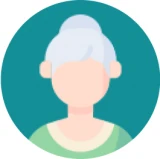 Illustration of elderly woman used as an avatar